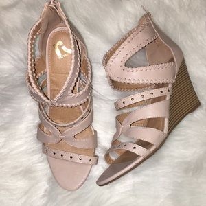 Report Raspberry Wedge Light Pink Platform Sandal